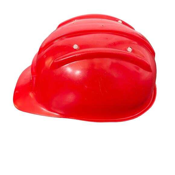 Vintage Gay Toy Red Hard Hat Ram Construction Sticker Wear Plastic Adjustable - Picture 2 of 9